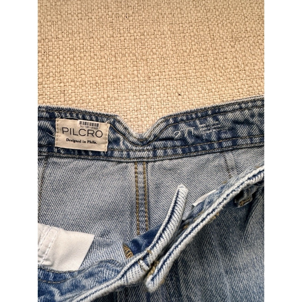 Pilcro High-Rise Slouch Wide Leg Denim Jeans Size 27T - Picture 7 of 11